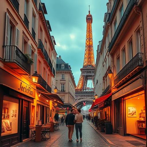 Affiche de la série 'Amour à Paris' : Une comédie romantique se déroulant dans le cadre pittoresque de Paris.